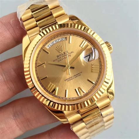 rolex gold day date replica|rolex dupe alternative.